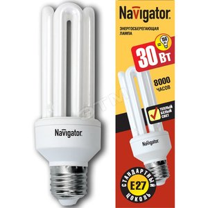 Лампа энергосберегающая КЛЛ 30/827 E27 D46x153 4U (94037 NCL-4U) - Navigator Group