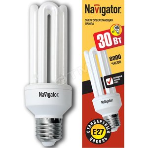 Лампа энергосберегающая КЛЛ 30/840 E27 D46x153 4U (94039 NCL-4U) - Navigator Group