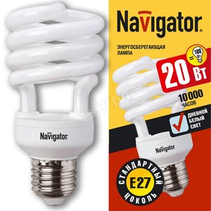 Лампа энергосберегающая КЛЛ 20/865 E27 D55x115 спираль (94050 NCL-SH10) - Navigator Group