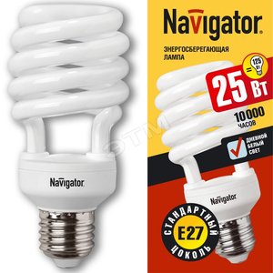 Лампа энергосберегающая КЛЛ 25/865 Е27 D55x114 спираль (94053 NCL-SF10) - Navigator Group