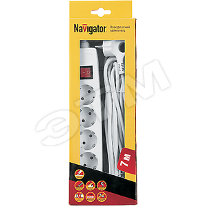 Удл-ль быт 5х7м с/з выкл 16А ПВС 3х1.00 Navigator (94155) - Navigator Group