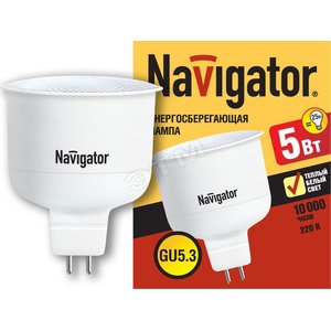 Лампа энергосберегающая КЛЛ 5/830 GU5.3 D50х56 MR16 (94277 NCL-MR16) - Navigator Group