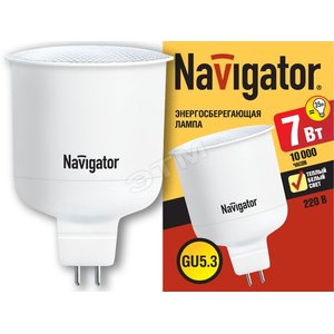 Лампа КЛЛ 7/830 GU5.3 D50х62 MR16 Navigator (94278 NCL-MR16) - Navigator Group