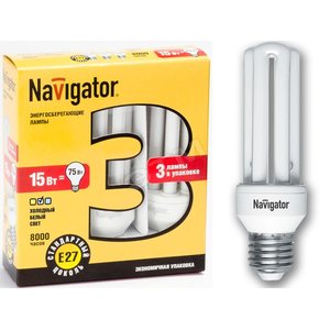 Лампа КЛЛ 13/840 Е27 D40x133 3U(кратн.3шт.упак)Navigator (94401 NCL6-3U) - Navigator Group