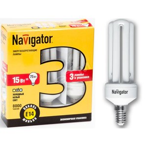 Лампа КЛЛ 13/840 Е14 D40x133 3U(кратн.3шт.упак)Navigator (94403 NCL6-3U) - Navigator Group