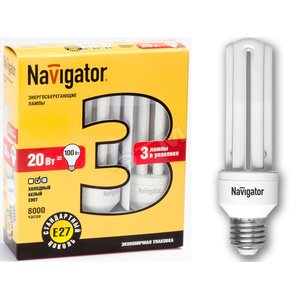 Лампа КЛЛ 20/840 Е27 D43x150 3U(кратн.3шт.упак)Navigator (94405 NCL6-3U) - Navigator Group