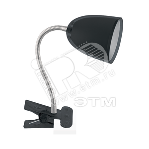 Светильник настольный светодиодный NDF-С002-3W-6K-BL-LED прищепка гибкий черный (94790 NDF-С002) - Navigator Group