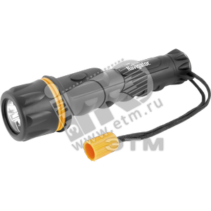 Фонарь светодиодный NPT-R03-2AA 3LED пластик+резина (94929) - Navigator Group