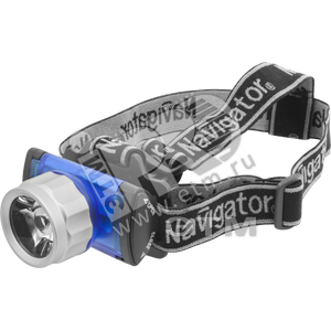 Фонарь светодиодный NPT-H02-3AAA1LED 1Вт налобный пластик (94949) - Navigator Group