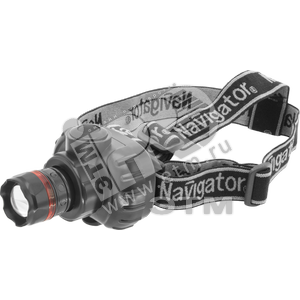 Фонарь светодиодный NPT-H03-3AAA 1LED 1Вт налобный пластик (94950) - Navigator Group