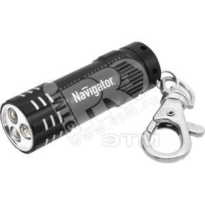 Фонарь-брелок светодиодный NPT-KC03-BL-3LR44 3LED металл (94970) - Navigator Group