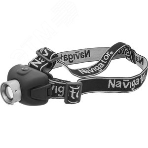 Фонарь светодиодный NPT-H06-3AAA 1LED 5Вт налобный пластик+металл - Navigator Group