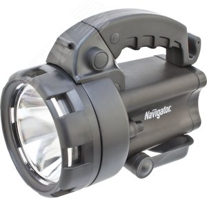 Фонарь светодиодный NPT-SP09-ACCU 1LED 3Вт+4LED аккумуляторный прожектор пластик (94963) - Navigator Group