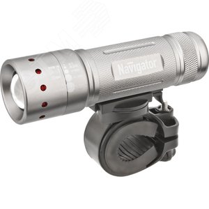 Фонарь светодиодный NPT-B01-3AAA 1LED 5Вт велосипедный металл+пластик - Navigator Group