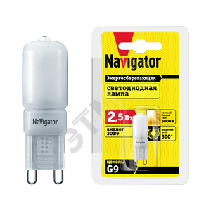 Лампа светодиодная LED 2.5вт 230в G9 тепло-белый капсульная (71351 NLL-G9) - Navigator Group