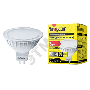 Лампа светодиодная LED 3вт 230в GU5.3 белый (94127 NLL-MR16) - Navigator Group