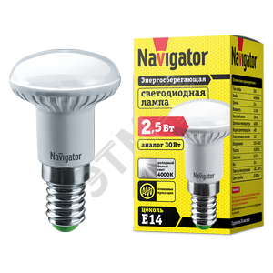 Лампа светодиодная LED зеркальная 2.5вт E14 R39 белый (94134 NLL-R) - Navigator Group