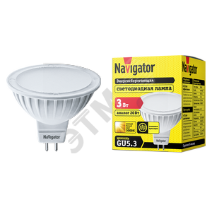 Лампа светодиодная LED 3вт 230в GU5.3 тепло-белая - Navigator Group