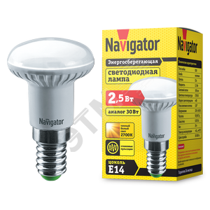 Лампа светодиодная LED зеркальная 2.5вт E14 R39 теплый (94261 NLL-R) - Navigator Group
