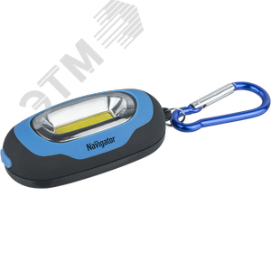 Фонарь-брелок светодиодный NPT-KC07-B-2CR2032 1COB LED(1Вт) 3 режима синий пластик - Navigator Group