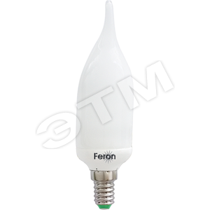 Лампа энергосберегающая КЛЛ 11/827 Е14 D36х136 свеча на ветру (ELC76) - Feron