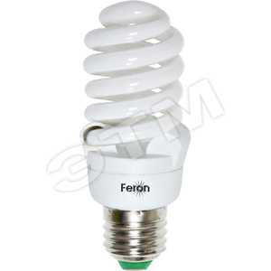 Лампа энергосберегающая КЛЛ 20/840 Е27 D44х113 спираль (ELT29) - Feron