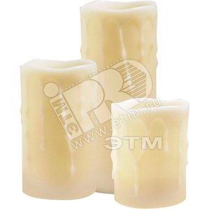 Свечи светодиодные LED с ПДУ янтарный (3шт) (FL071) - Feron