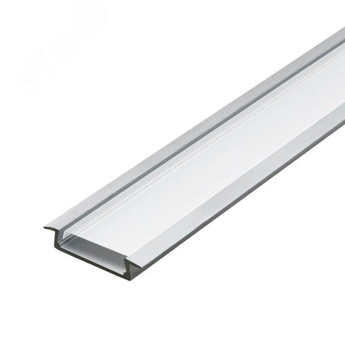 Профиль встраиваемый алюминиевый 2 м матовый экран 2 заглушки для светодиодных лент