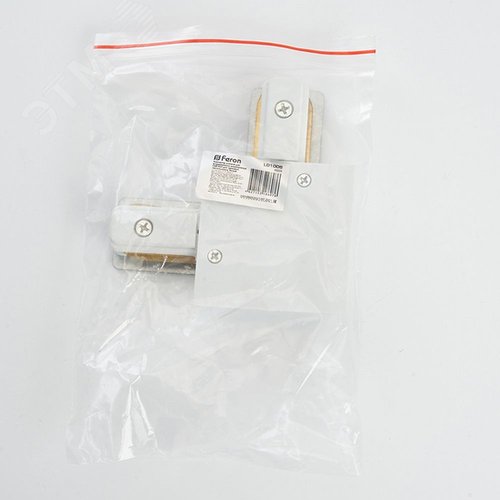 Коннектор угловой белый для встраиваемого шинопровода 4