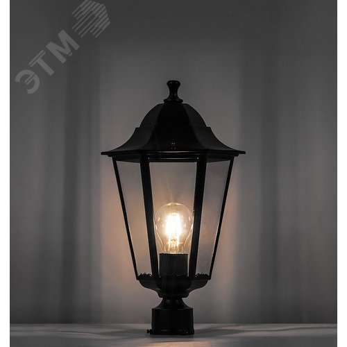 Светильник НТУ-60w на трубу Е27 IP44 черный 2