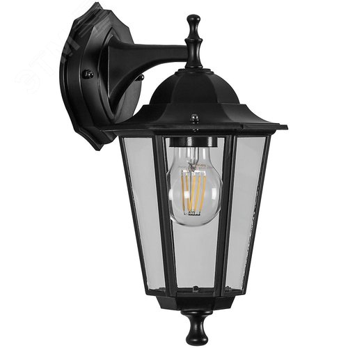 Светильник НБУ-100w вниз, Е27, IP44, черный - Feron