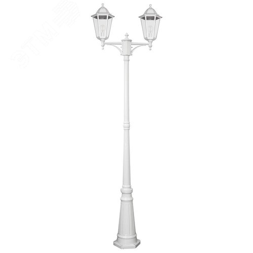 Светильник садово-парковый 6214 2*100W 230V E27 590*195*2200мм белый | 11077 | FERON