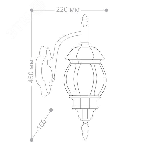 Светильник НБУ-100w вниз Е27 IP44 белый 6