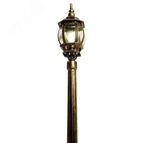 Светильник НТУ-100w столб Е27 IP44 черное золото 4