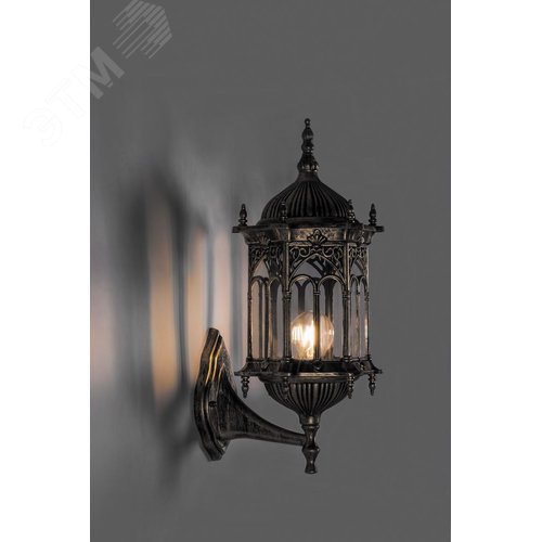 Светильник PL112 60W 230V E27 250х198х480 черное золото (на стену вверх) (PL112 чер.зол.) - фото 2