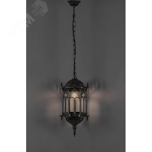 Светильник PL116 60W 230V E27 198х198х440  черное золото (на цепочке) (PL116 чер.зол.) - фото 2