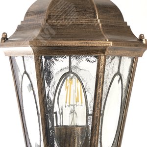 Светильник НТУ-60w столб Е27 IP44 черное золото 5