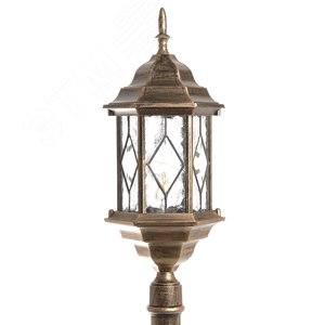 Светильник НТУ-60w столб Е27 IP44 черное золото 2