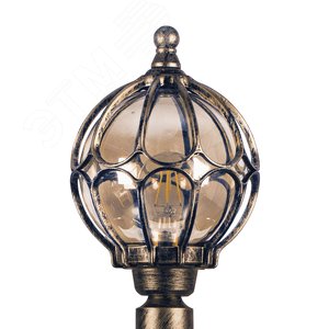 Светильник НТУ-60w столб Е27 IP44 черное золото 3