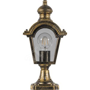 Светильник НТУ-60w столб-0.35м Е27 IP44 черное золото (PL4013 чер.зол.) - Feron
