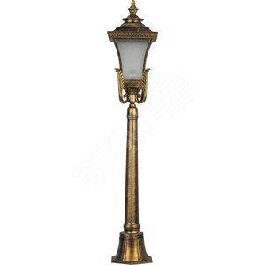 Светильник НТУ-60w столб-1.23м Е27 IP44 черное золото (PL4026 чер.зол.) - Feron