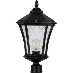 Светильник НТУ-60w на трубу Е27 IP44 черный (PL4035) - Feron