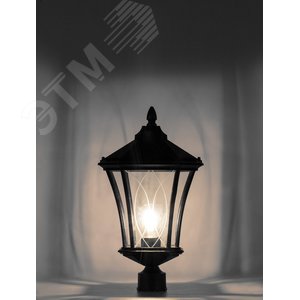 Светильник НТУ-60w на трубу Е27 IP44 черный (PL4035) - фото 3