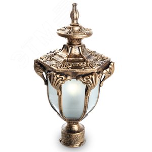 Светильник НТУ-60w на трубу Е27 IP44 черное золото