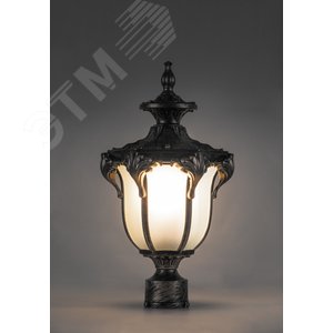 Светильник НТУ-60w на трубу Е27 IP44 черное золото 2