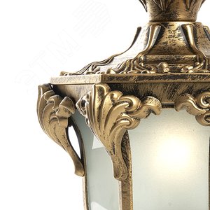 Светильник НТУ-60w на трубу Е27 IP44 черное золото 6