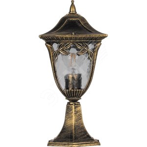 Светильник НТУ-60w столб-0.39м Е27 IP44 черное золото (PL4074 чер.зол.) - Feron