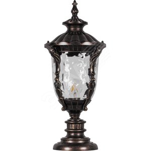 Светильник НТУ-100w столб-0.41м Е27 IP44 темно-коричневое золото (PL5014) - Feron