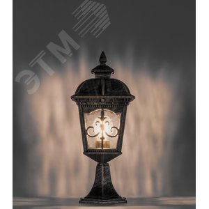 Светильник НТУ-60w столб-0.35м Е27 IP44 черное золото (PL4094) - фото 2