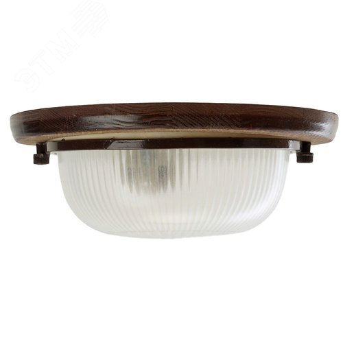 Светильник НБО-03-60-021 Е27 круг дерево орех IP54 2